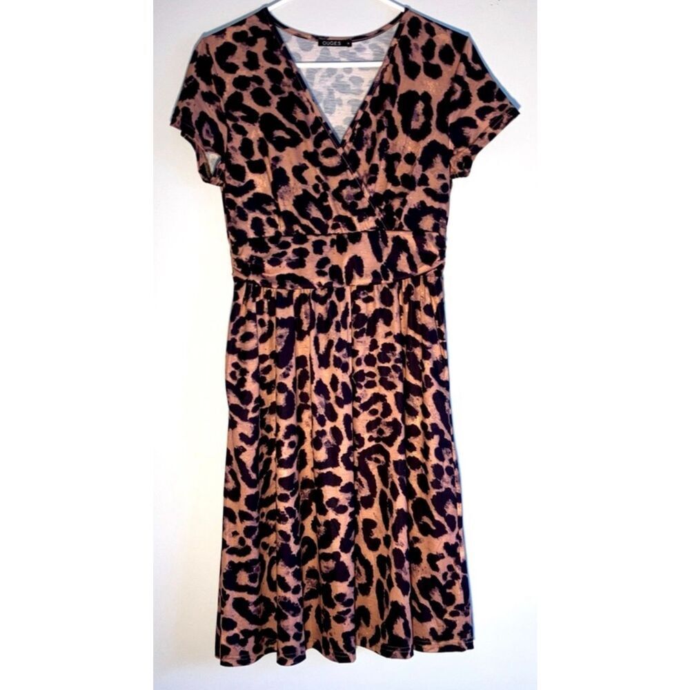 Ouges Animal Print VNeck Dress